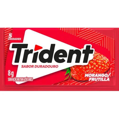 TRIDENT Chiclete Sabor Morango 8g