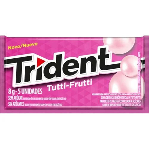 TRIDENT Chiclete Sabor Tutti Frutti 8g